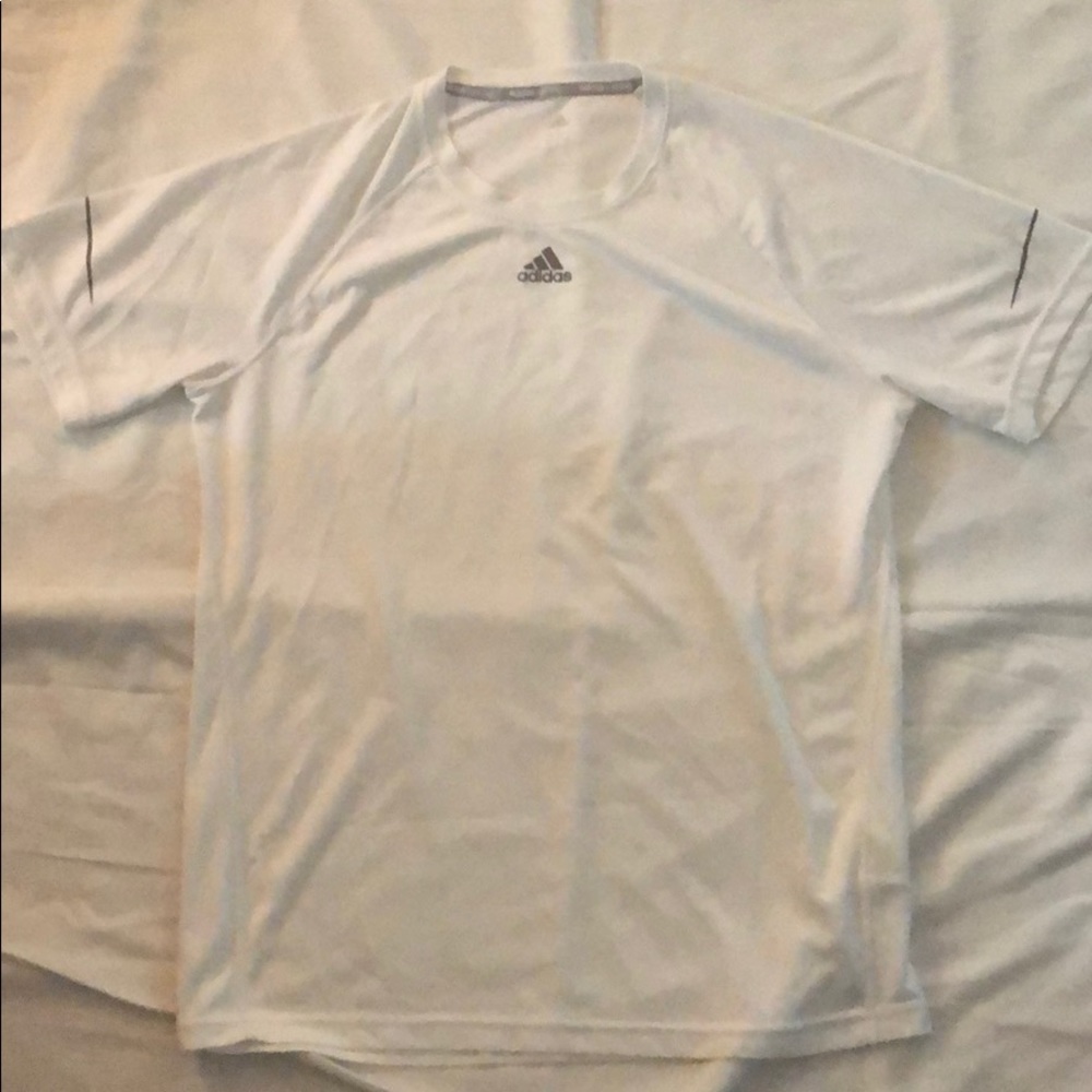 White adidas running dri fit shirt large